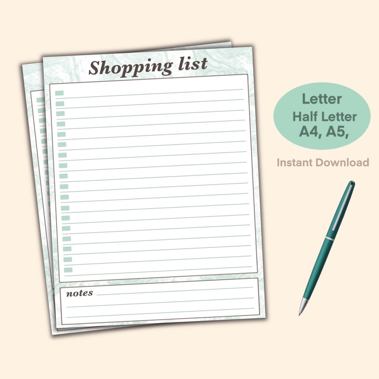 SHOPPING LIST - Organization Obsessed