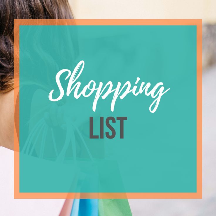 Shopping List | Shopping list, List, Shopping