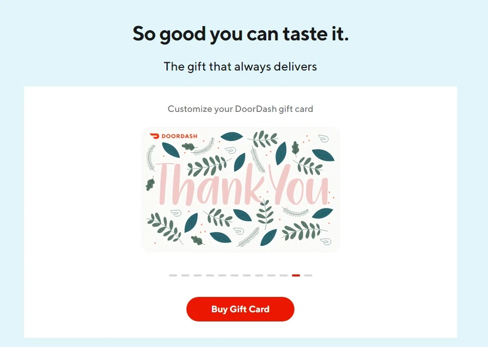 Does DoorDash offer gift cards? — Knoji