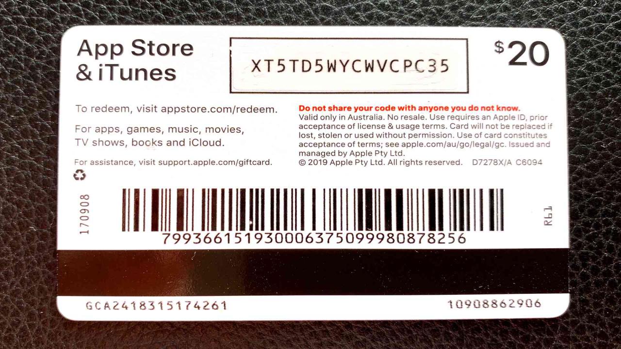 Itunes gift card redeem code