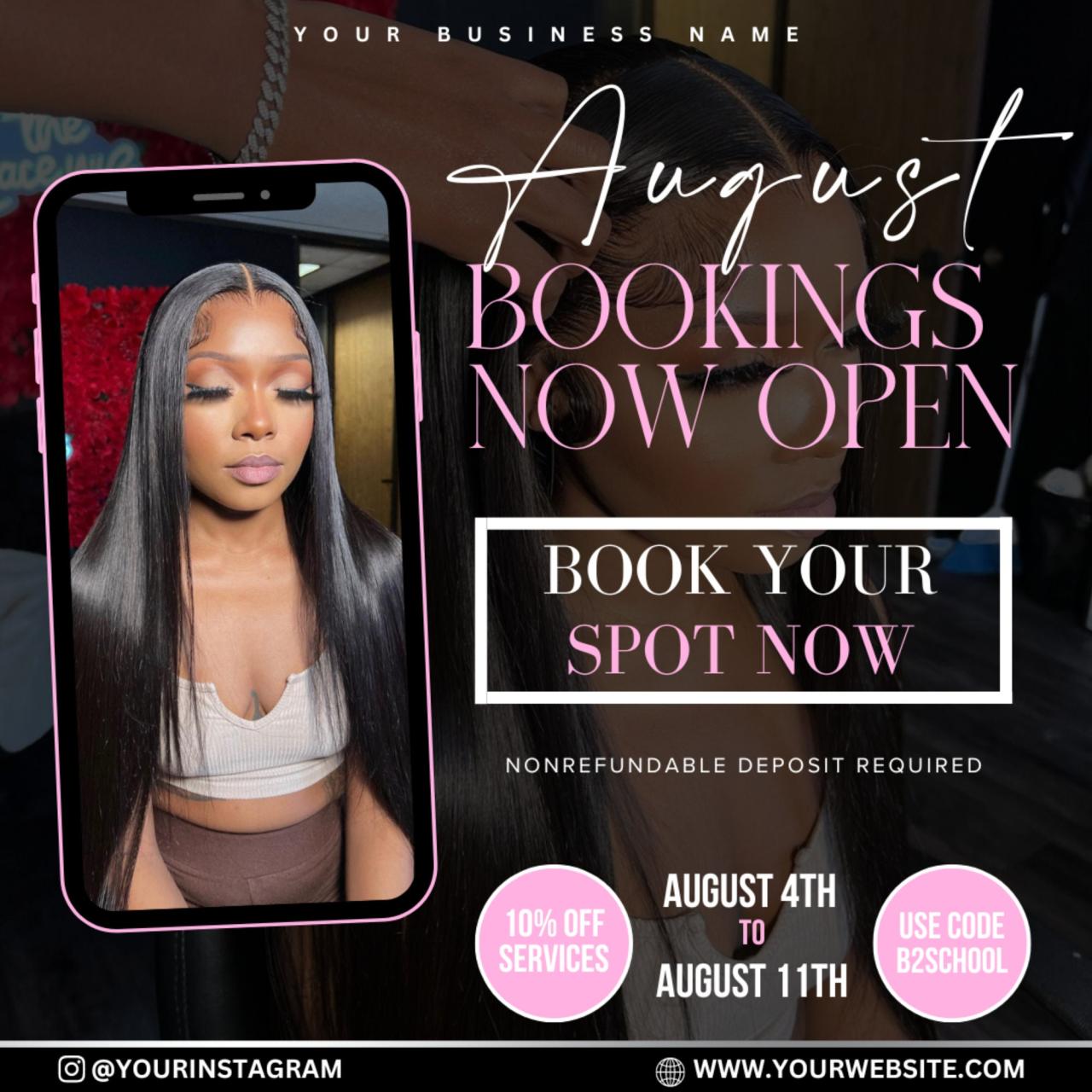 Ceo Birthday Luxury Flyer Template, Black and Gold MUA Booking Template ...