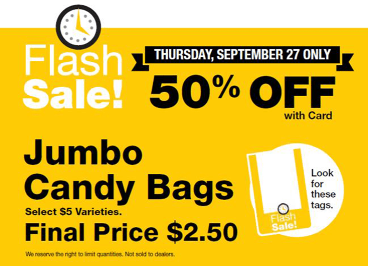 TODAY ONLY (9/27) | Kroger Flash Sale on Jumbo Sized Candy Bags 50% OFF ...