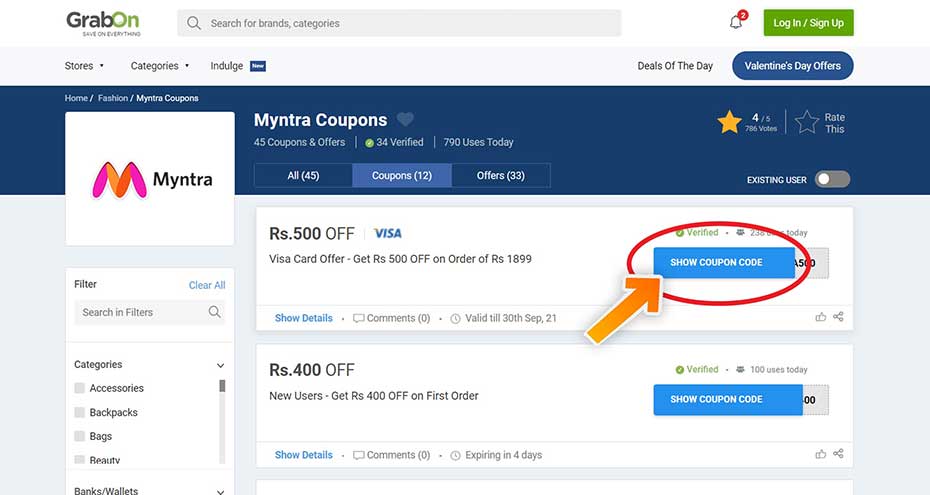 Myntra Coupons [80% + ₹300 OFF] Codes May 2025