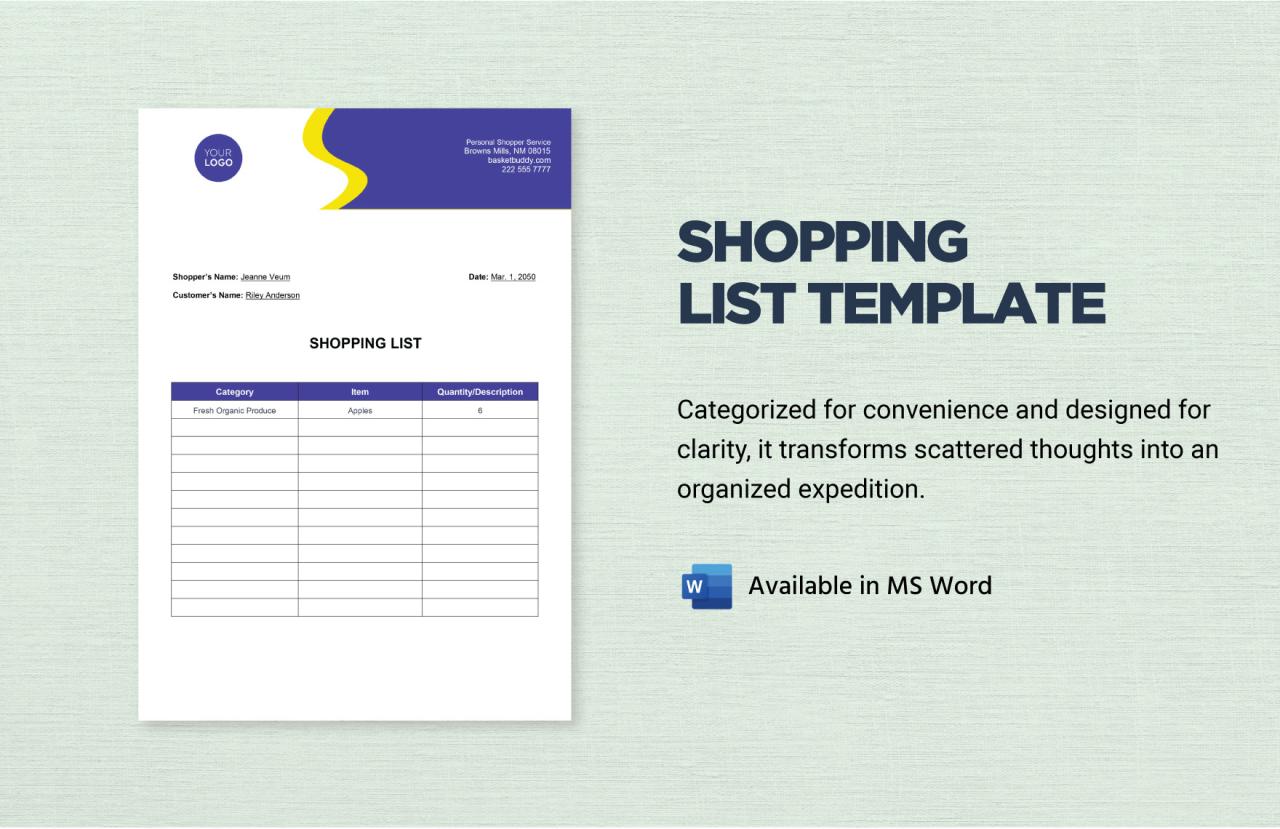 Shopping List Template in Excel, Google Sheets - Download | Template.net Shopping List Template in Excel, Google Sheets - Download | Template.net