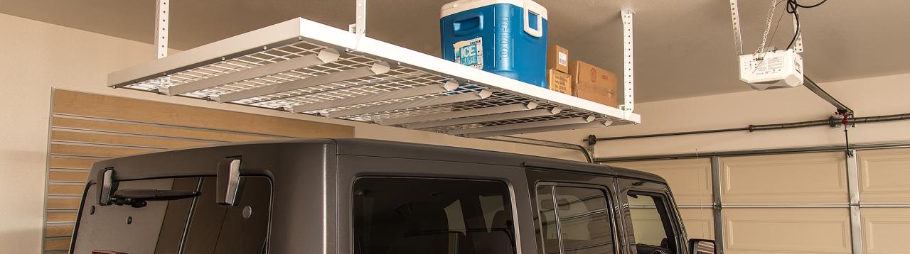 Garage storage shelves