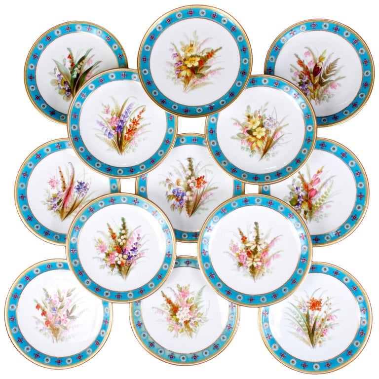 Royal Worcester Botanical Set For Sale at 1stDibs