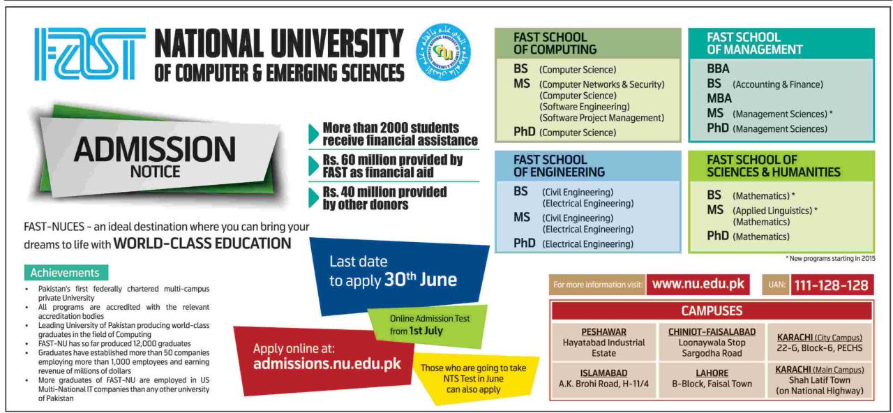 National University of Computer and Emerging Sciences | CampusGuru.PK