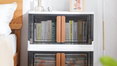 Zarler Storage Bins with Lids 2Pcs Collapsible Lidded Storage Bins ...