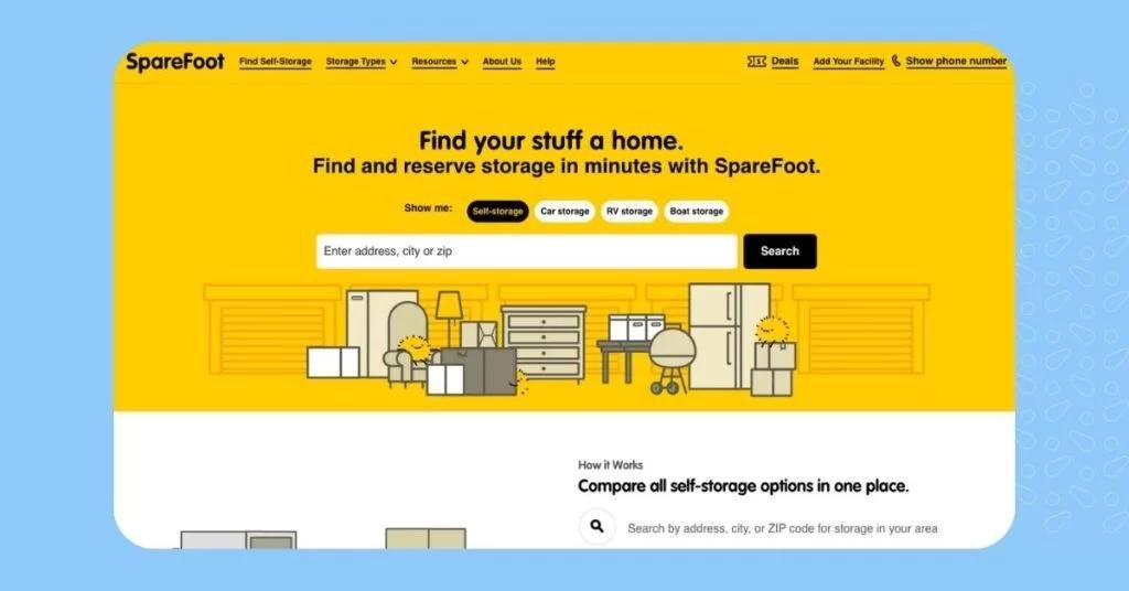 Sparefoot storage
