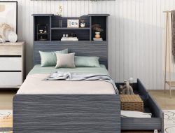 Twin Bed Frame With Storage Space-saving Solution