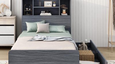 Twin Bed Frame With Storage Space-saving Solution