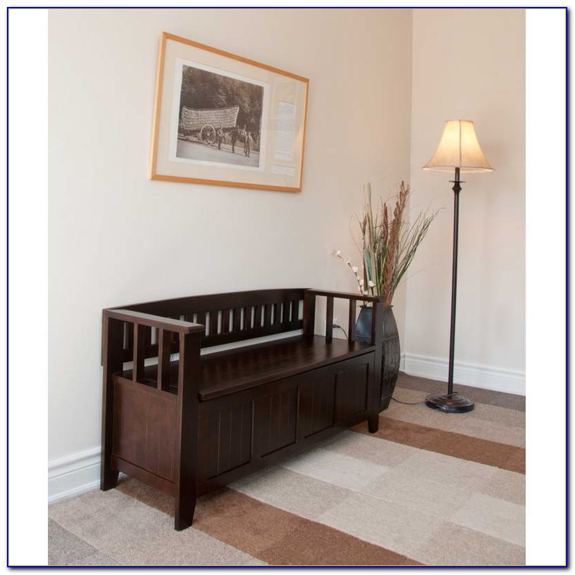 Entryway bench with storage