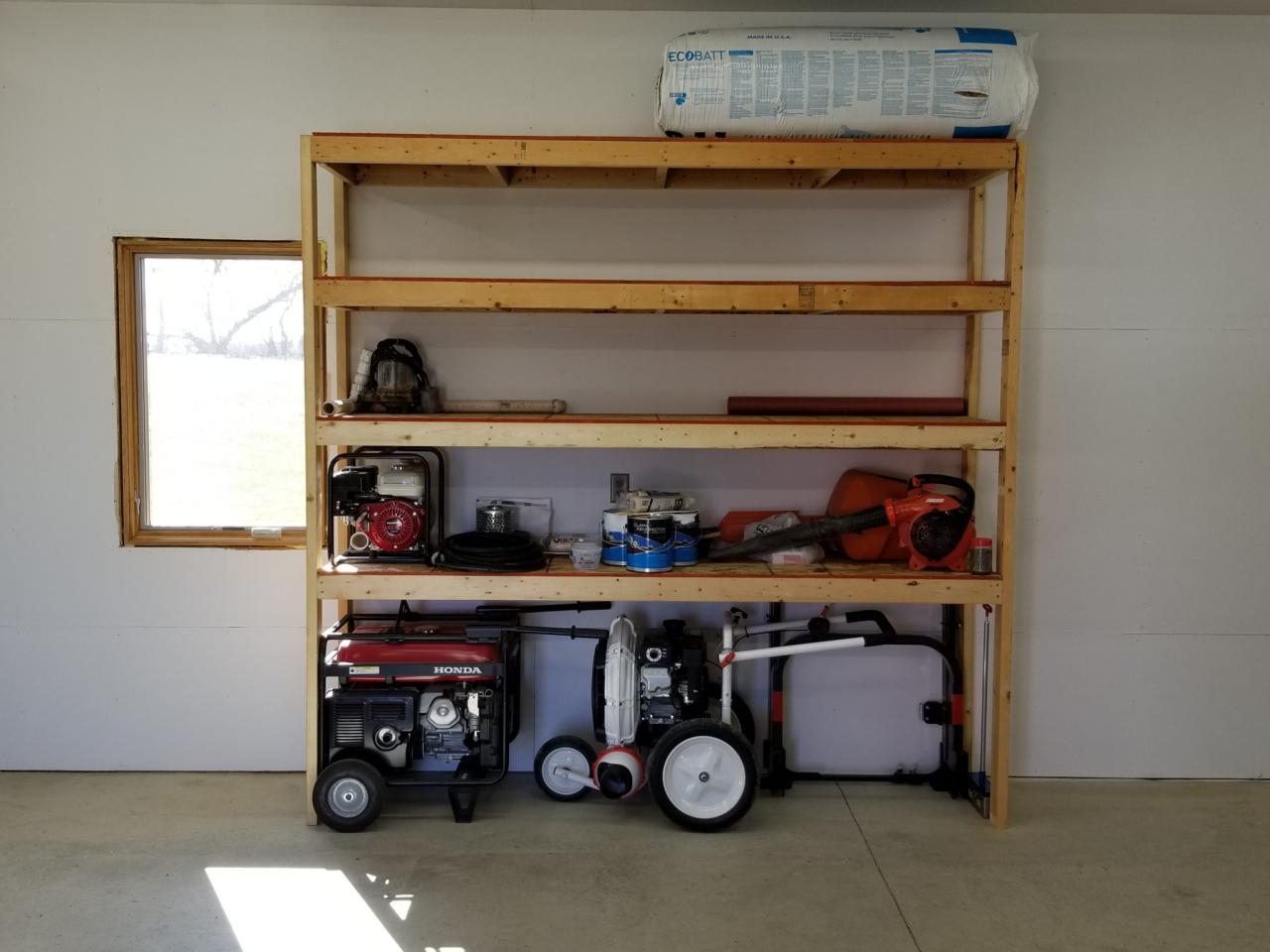 Garage storage shelves