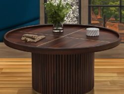 Round Coffee Table With Storage Enhances Living Spaces