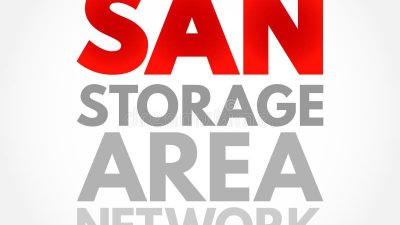 SAN Storage Area Network stock illustration. Illustration of ...
