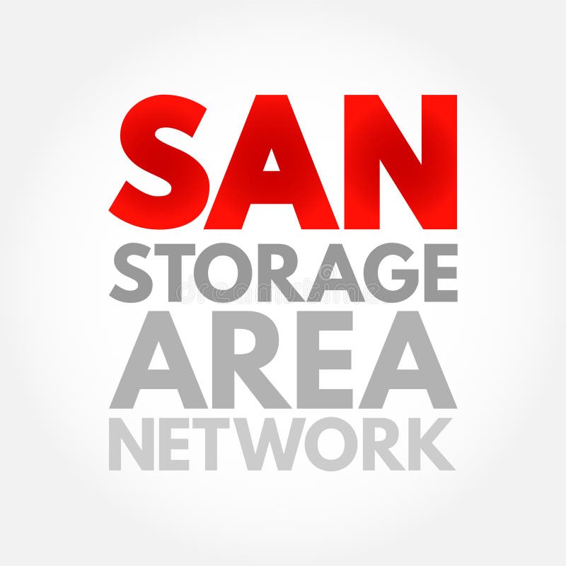 SAN Storage Area Network stock illustration. Illustration of ...